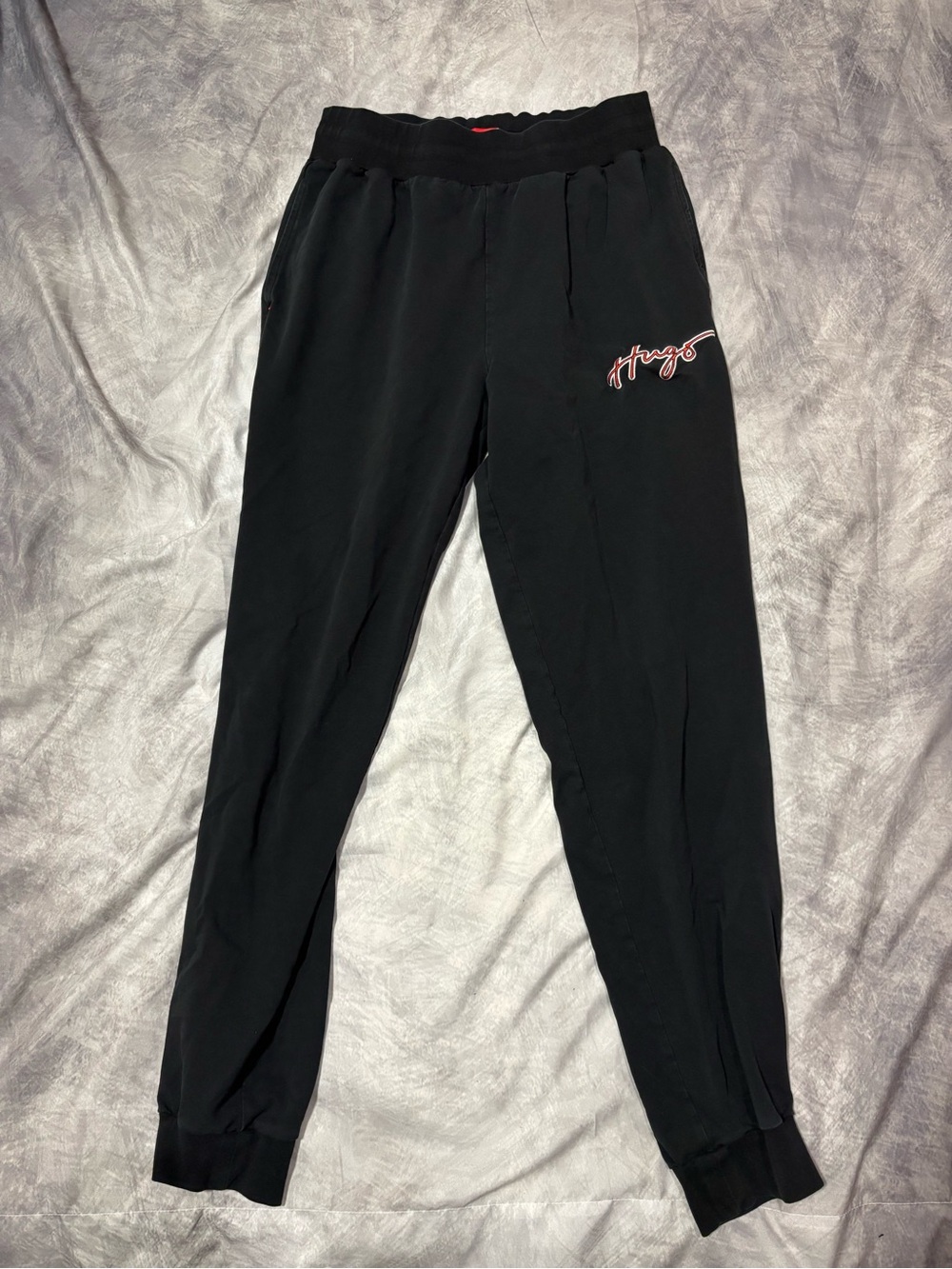 Black Hugo Boss Stitched Logo Jogger